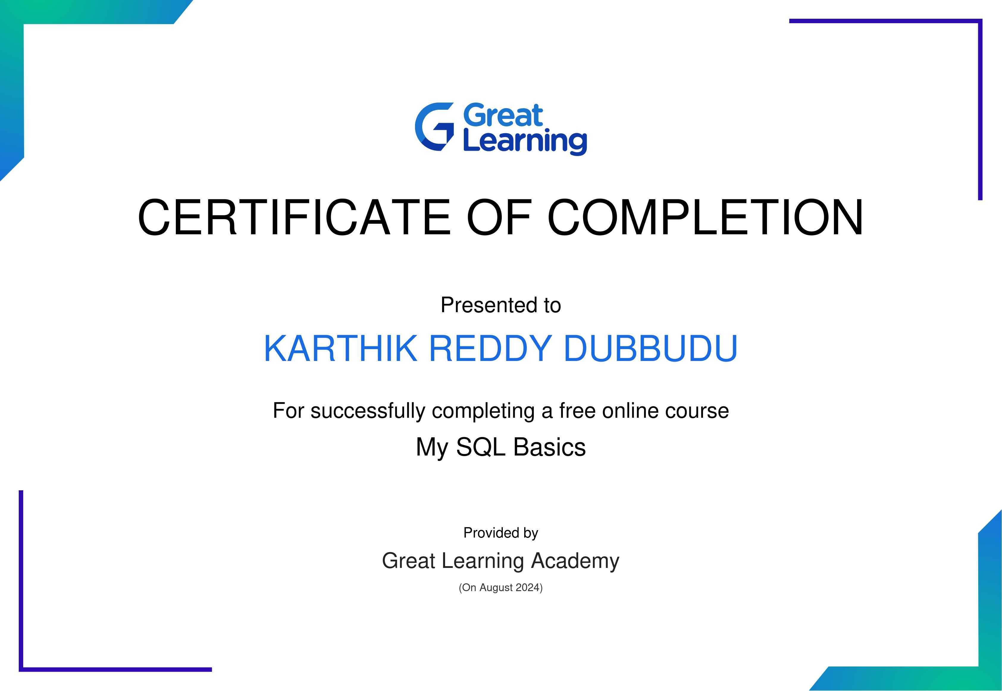 Karthik Dubbudu - Aspiring Data Scientist || Advanced Excel || Power BI ...
